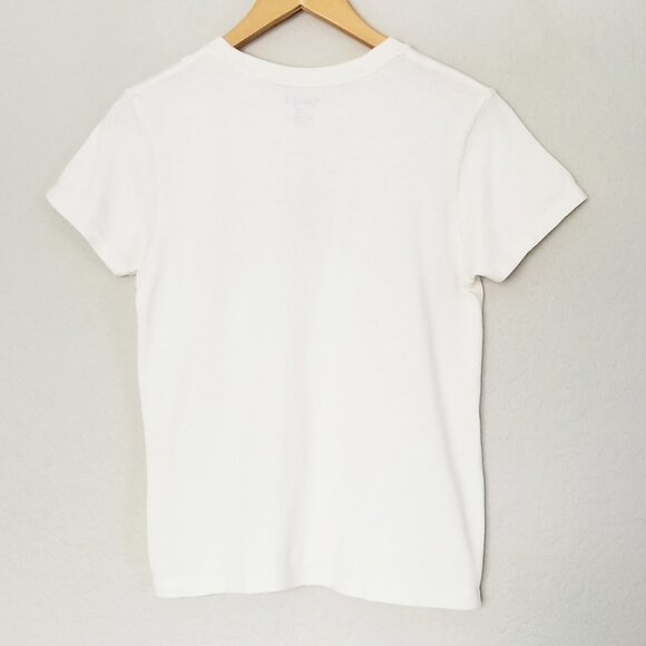 Brandy Melville John Galt Cream New Port Short Sleeve T Shirt Tee 100% Cotton OS - Picture 4 of 10